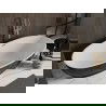 Baignoire Mexen Bilbao autoportante 180 x 90 cm, blanche/noire, bonde chromée - 51311809075-01