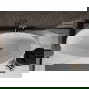 Baignoire Mexen Bilbao autoportante 180 x 90 cm, blanche/noire, bonde chromée - 51311809075-01