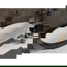 Baignoire Mexen Bilbao autoportante 180 x 90 cm, blanche/noire, trop-plein noir - 51311809075-70