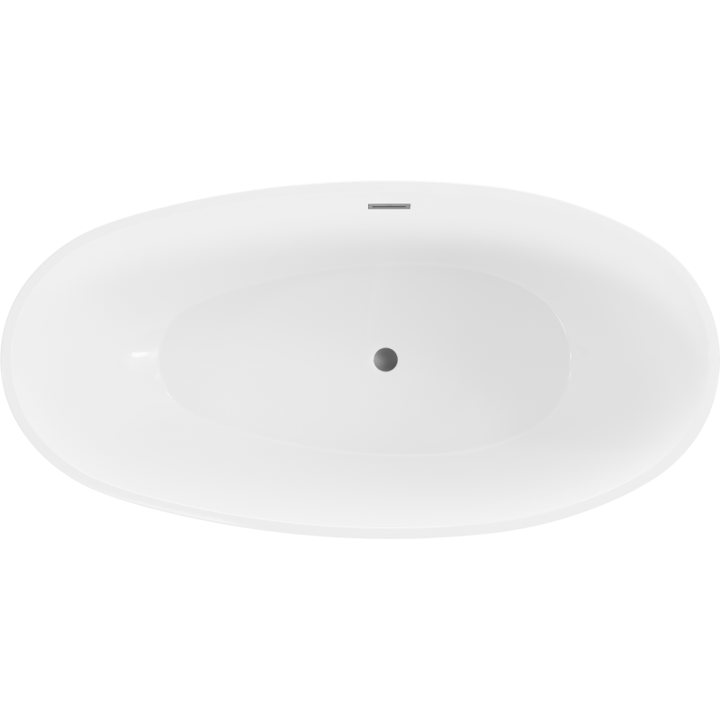 Mexen Bilbao baignoire îlot 180 x 90 cm, blanche/noire, trop-plein métal gun - 51311809075-95