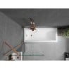 Mexen Next paroi de baignoire 1 battant 70 x 150 cm, transparent, cuivre brossé - 895-070-000-00-00-65
