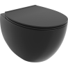 Mexen Egg cuvette WC Rimless avec abattant à descente lente slim, duroplast, noir mat - 30245070