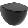 Mexen Egg cuvette WC Rimless avec abattant slim à descente lente, duroplast, noir mat - 30245070