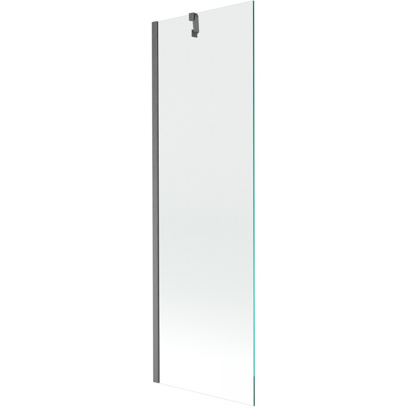 Mexen Next paroi de baignoire 1 volet 60 x 150 cm, transparent, gris métallisé brossé - 895-060-000-00-00-66