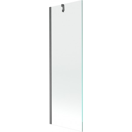 Mexen Next paroi de baignoire 1 volet 60 x 150 cm, transparent, gris métallisé brossé - 895-060-000-00-00-66