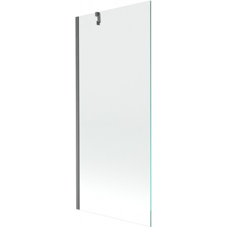 Paroi de baignoire à 1 volet 80 x 150 cm, transparent, gris métallisé brossé - 895-080-000-00-00-66