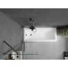 Mexen Next pare-douche de baignoire 1-volet 60 x 150 cm, transparent, métal gun - 895-060-000-00-00-95