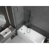 Mexen Next paroi de baignoire 1-volet 100 x 150 cm, transparent, métal canon - 895-100-000-00-00-95