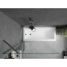 Mexen Next paroi de baignoire 1-volet 100 x 150 cm, transparent, métal canon - 895-100-000-00-00-95