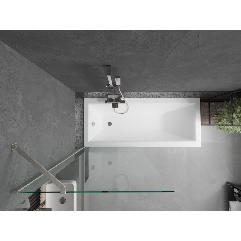 Mexen Next pare-douche 1 battant 80 x 150 cm, transparent, nickel brossé - 895-080-000-00-00-97