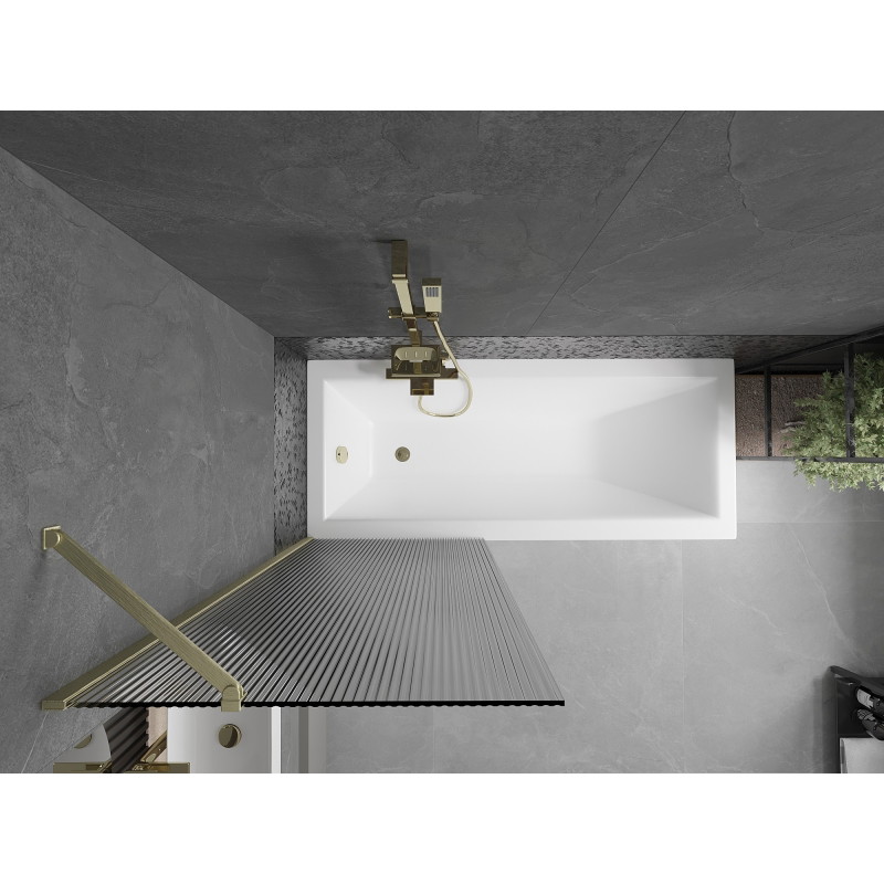 Mexen Next pare-douche 1-volet 70 x 150 cm, strié, or brossé - 895-070-000-00-09-55