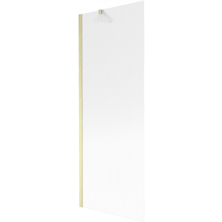 Mexen Next paroi de baignoire pivotante 1 vantail 70 x 150 cm, striée, or brossé - 895-070-000-00-09-55