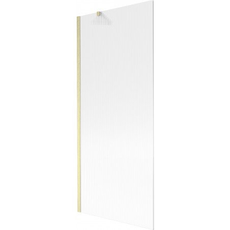 Pare-douche Mexen Next 1 volet 80 x 150 cm, strié, or brossé - 895-080-000-00-09-55