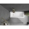 Mexen Next paroi de baignoire 1 battant 90 x 150 cm, rayures, or brossé - 895-090-000-00-09-55