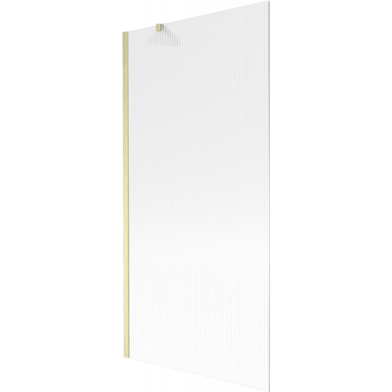 Mexen Next paroi de baignoire 1 battant 90 x 150 cm, rayures, or brossé - 895-090-000-00-09-55