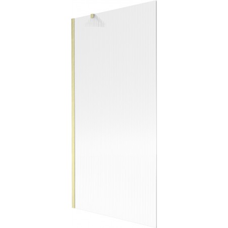 Paroi de baignoire Mexen Next 1 volet 90 x 150 cm, rayures, or brossé - 895-090-000-00-09-55