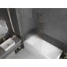 Mexen Next paroi de douche à 1 vantail 100 x 150 cm, stries, or brossé - 895-100-000-00-09-55