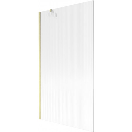 Paroi de baignoire Mexen Next 1-volet 100 x 150 cm, rayé, doré brossé - 895-100-000-00-09-55