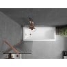 Mexen Next paroi de baignoire 1 volet 50 x 150 cm, rayures, cuivre brossé - 895-050-000-00-09-65