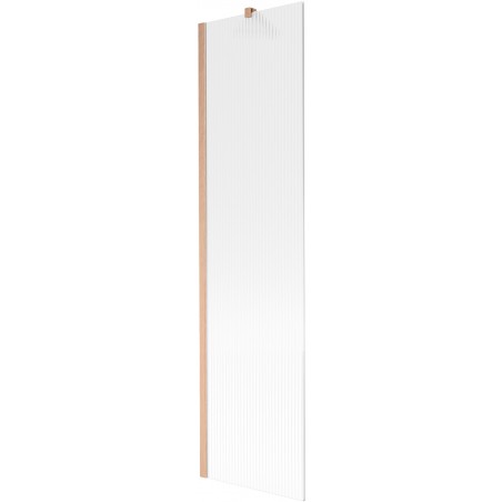 Mexen Next paroi de baignoire 1 volet 50 x 150 cm, rayures, cuivre brossé - 895-050-000-00-09-65