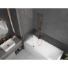 Mexen Next paroi de baignoire à 1 vantail 60 x 150 cm, stries, cuivre brossé - 895-060-000-00-09-65