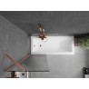 Mexen Next paroi de baignoire à 1 vantail 60 x 150 cm, stries, cuivre brossé - 895-060-000-00-09-65