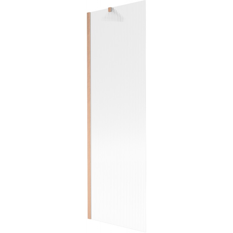 Mexen Next paroi de baignoire à 1 vantail 60 x 150 cm, stries, cuivre brossé - 895-060-000-00-09-65