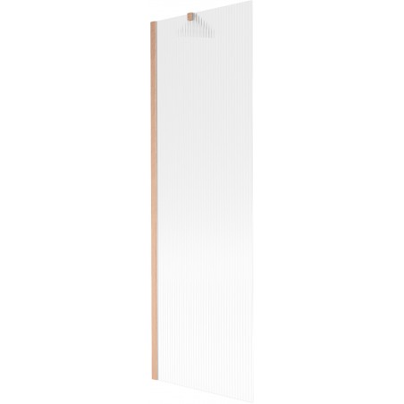 Paroi de baignoire 1 volet 60 x 150 cm, rayures, cuivre brossé - 895-060-000-00-09-65