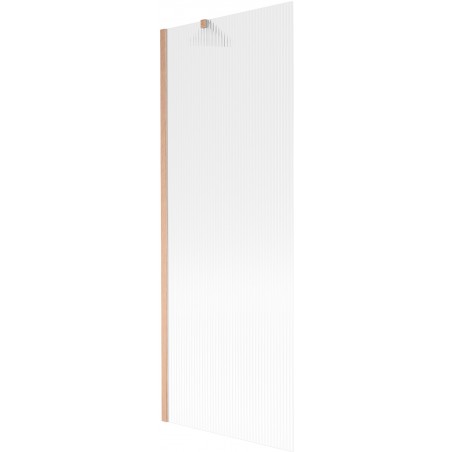 Paroi de baignoire Mexen Next 1 battant 70 x 150 cm, rayures, cuivre brossé - 895-070-000-00-09-65