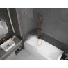 Mexen Next paroi de baignoire pliante 1 volet 80 x 150 cm, rayures, cuivre brossé - 895-080-000-00-09-65
