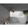 Mexen Next paroi de baignoire pliante 1 volet 80 x 150 cm, rayures, cuivre brossé - 895-080-000-00-09-65