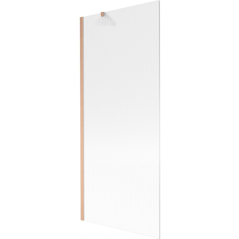 Mexen Next paroi de baignoire pliante 1 volet 80 x 150 cm, rayures, cuivre brossé - 895-080-000-00-09-65