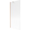 Mexen Next paroi de baignoire pliante 1 volet 80 x 150 cm, rayures, cuivre brossé - 895-080-000-00-09-65