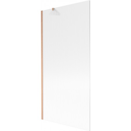 Paroi de baignoire Mexen Next 1 volet 90 x 150 cm, rayures, cuivre brossé - 895-090-000-00-09-65