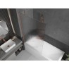 Mexen Next paroi de douche 1 volets 100 x 150 cm, rayures, cuivre brossé - 895-100-000-00-09-65
