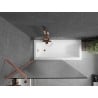 Mexen Next paroi de douche 1 volets 100 x 150 cm, rayures, cuivre brossé - 895-100-000-00-09-65