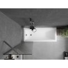 Mexen Next paroi de baignoire 1-volet 50 x 150 cm, stries, gris pistolet brossé - 895-050-000-00-09-66