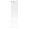 Mexen Next écran de baignoire à 1 vantail 60 x 150 cm, strié, gris canon brossé - 895-060-000-00-09-66