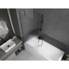 Mexen Next paroi de baignoire 1 volet 80 x 150 cm, rayures, gris canon brossé - 895-080-000-00-09-66
