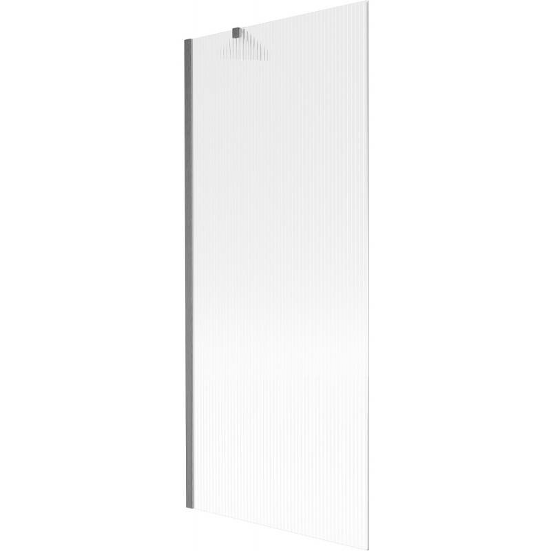 Mexen Next paroi de baignoire 1 volet 80 x 150 cm, rayures, gris canon brossé - 895-080-000-00-09-66