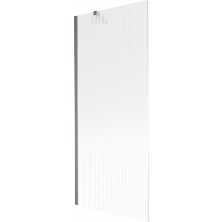 Mexen Next paroi de baignoire 1 volet 80 x 150 cm, rayures, gris canon brossé - 895-080-000-00-09-66