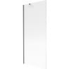 Mexen Next paroi de baignoire 1 volet 80 x 150 cm, rayures, gris canon brossé - 895-080-000-00-09-66