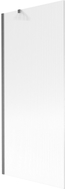 Mexen Next paroi de baignoire 1 volet 80 x 150 cm, rayures, gris canon brossé - 895-080-000-00-09-66