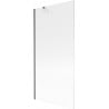 Mexen Next paroi de baignoire à 1 panneau 90 x 150 cm, rayures, gris arme brossé - 895-090-000-00-09-66