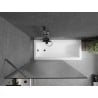 Mexen Next paroi de baignoire 1-volet 100 x 150 cm, rayures, gris canon brossé - 895-100-000-00-09-66