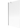 Mexen Next paroi de baignoire 1-volet 100 x 150 cm, rayures, gris canon brossé - 895-100-000-00-09-66