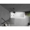 Mexen Next paroi de baignoire 1 volet 50 x 150 cm, rayures, métal gris - 895-050-000-00-09-95