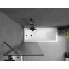 Mexen Next paroi de baignoire 1 volet 70 x 150 cm, rayures, métal canon - 895-070-000-00-09-95