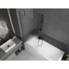 Mexen Next paroi de baignoire 1 volet 80 x 150 cm, rayures, métal canon - 895-080-000-00-09-95