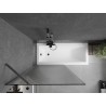 Mexen Next paroi de baignoire 1-volet 90 x 150 cm, stries, gun metal - 895-090-000-00-09-95